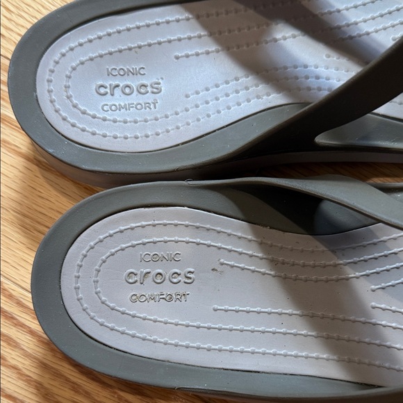 CROCS Women's Charcoal Sandals - Picture 2 of 3